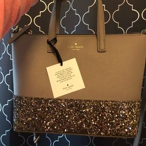 Kate spade ina greta court satchel grey